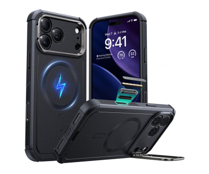 Etui / obudowa na smartfona ESR Cyber Kickstand Magsafe do Iphone 17 Pro Max Black